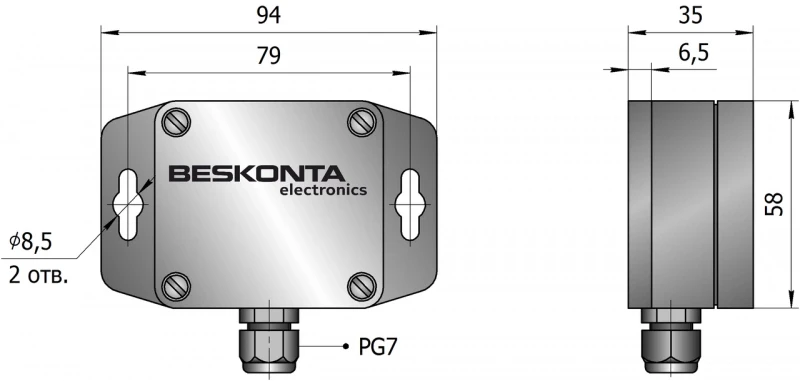 ST02-79B35-NTC10k-K-PL датчик температуры настенный - фото 2 - id-p175206630