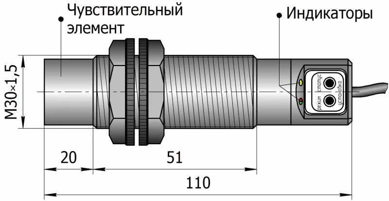 SET-A30N110F датчик ёмкостный variant SET-A30N110F-NONC-ACR-SNR20-TF-TRAB4H - фото 2 - id-p175207388