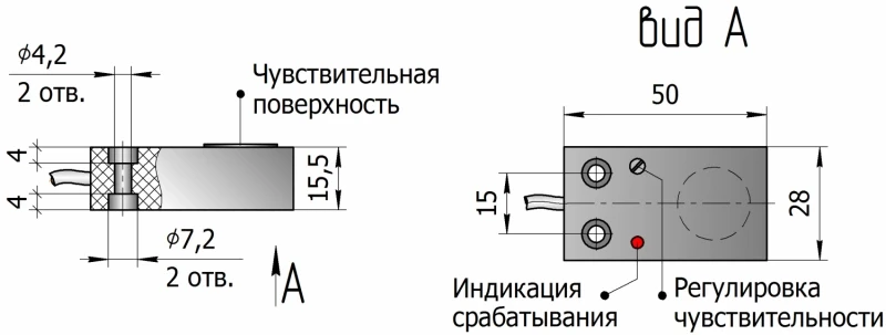 SES-50B28 датчик ёмкостный variant SES-50B28-NONC-PNP-SNR5-TF - фото 2 - id-p175207397