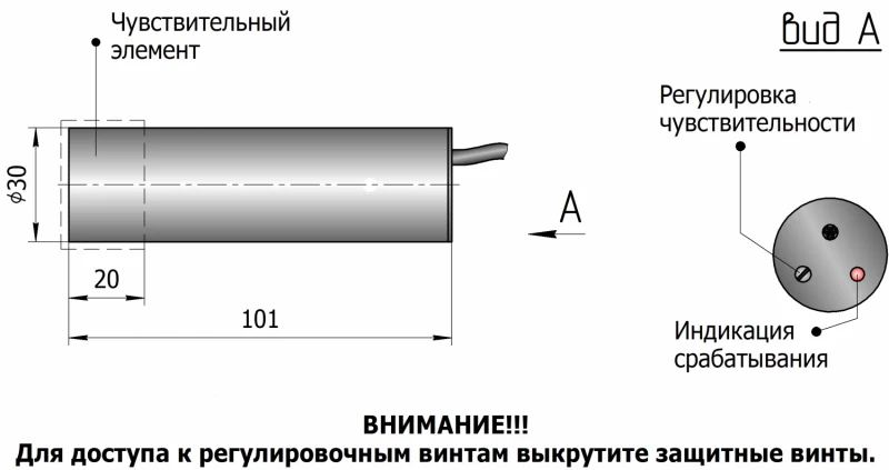 SES-30N101FG датчик ёмкостный variant SES-30N101FG-NO-AC-SNR20-TF - фото 2 - id-p175207574