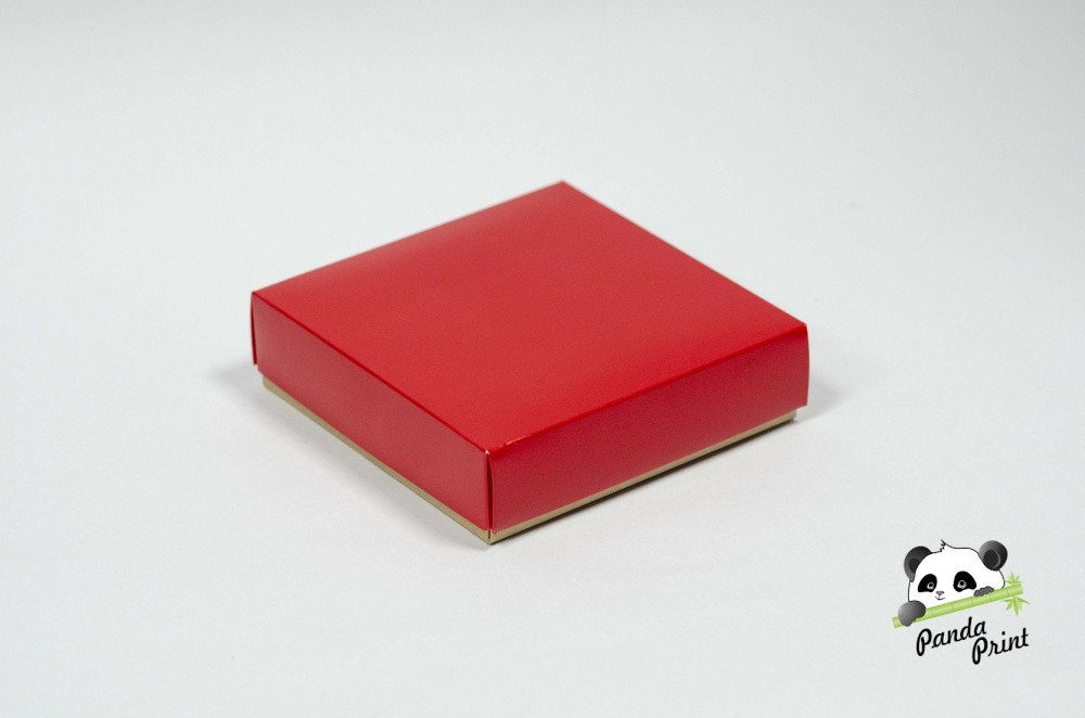Коробка 150х150х40 Красная (белое дно)