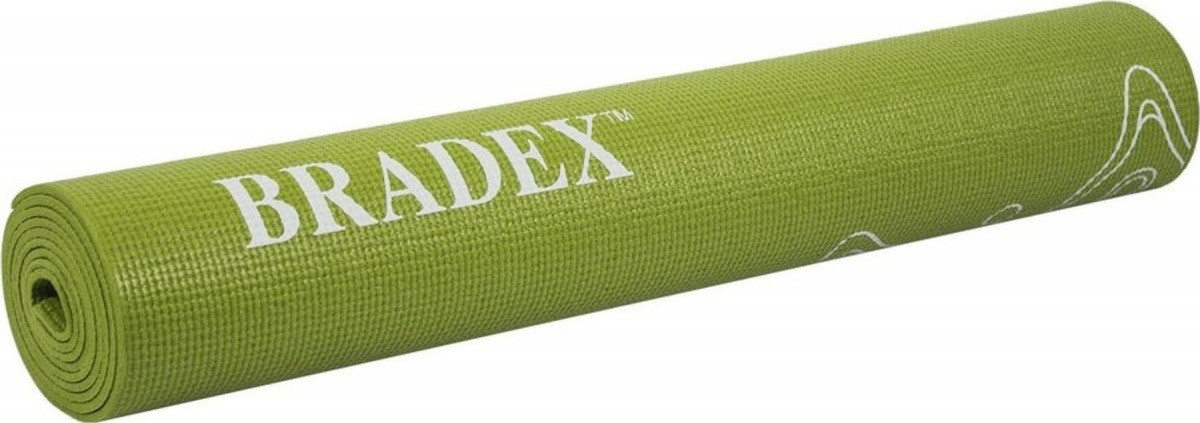 Коврик для йоги и фитнеса 173*61*0,4 с рисунком ГРИН (Yoga mat 173*61*0,4 with picture green 7491c), Bradex SF - фото 3 - id-p167519637
