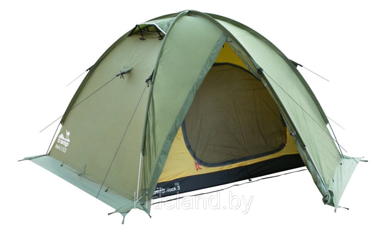 Палатка Экспедиционная Tramp Rock 4 (V2) Green - фото 6 - id-p175213142