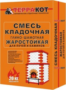 Печная кладочная смесь жаростойкая "Терракот" 20кг - фото 1 - id-p21583699