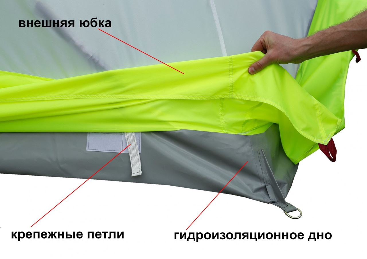 Зимняя палатка ЛОТОС Куб 3 Классик А9 (модель 2022) - фото 5 - id-p173143003