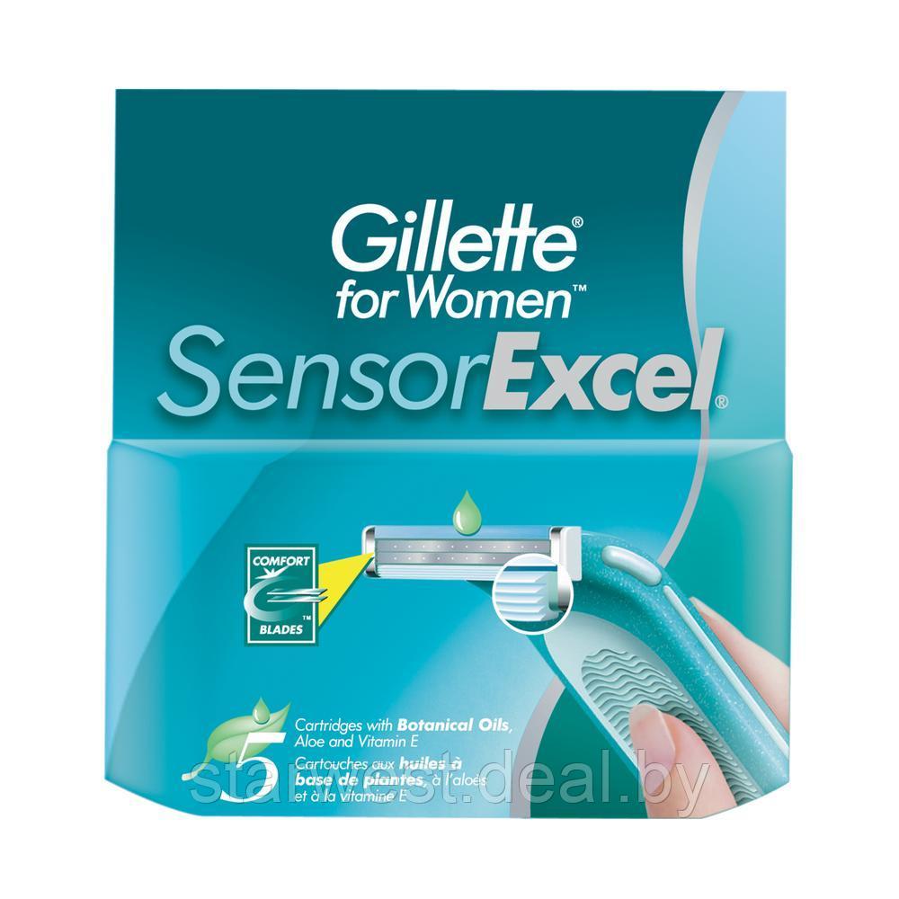 Gillette Sensor Excel for Women 5 шт. Женские сменные кассеты / лезвия для бритья - фото 1 - id-p175225498