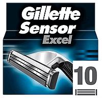 Gillette Sensor Excel for Men 10 шт. Мужские сменные кассеты / лезвия для бритья