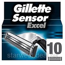 Gillette Sensor Excel for Men 10 шт. Мужские сменные кассеты / лезвия для бритья