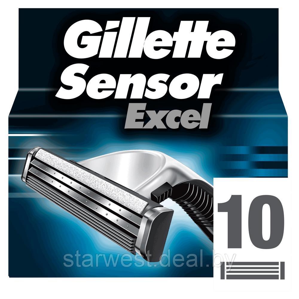 Gillette Sensor Excel for Men 10 шт. Мужские сменные кассеты / лезвия для бритья - фото 1 - id-p175230277