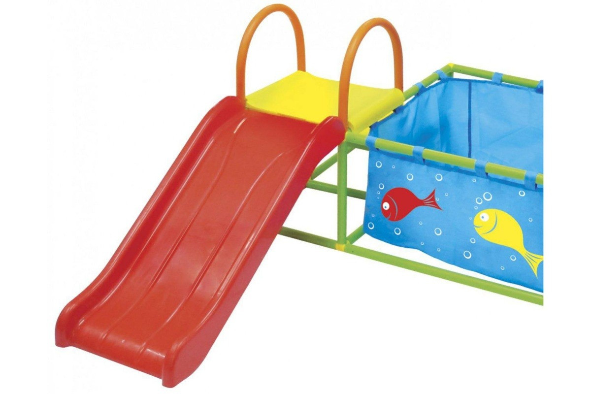 Горка и бассейн с яркими шариками «СЕМИЦВЕТИК» (Playsets Deluxe with 50 Balls), Bradex DE 0054