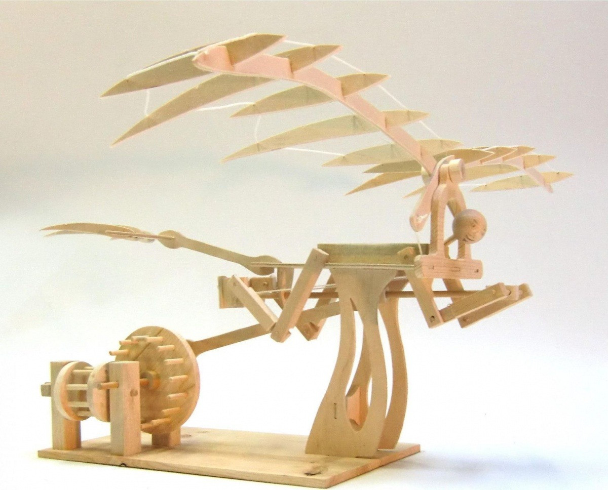 Конструктор из дерева «ОРНИТОПТЕР» Леонардо Да Винчи (Da Vinci Ornithopter Item # D-026), Bradex DE 0171 - фото 3 - id-p167455703