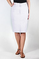 Женская летняя джинсовая белая большого размера юбка Mirolia 311 белый 46р.