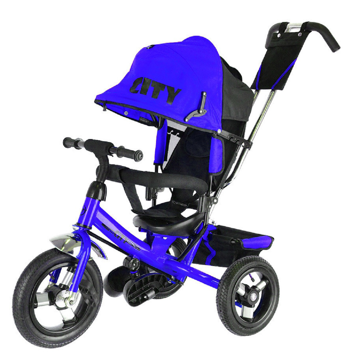 Велосипед детский трёхколесный TRIKE CITY 2016 (надувные колеса 12'' И 10'' ) синий 5182А