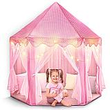 MB-C135 Детская игровая палатка, палатка-домик, шатер, размер 140х140х140 см, Розовая, фото 10