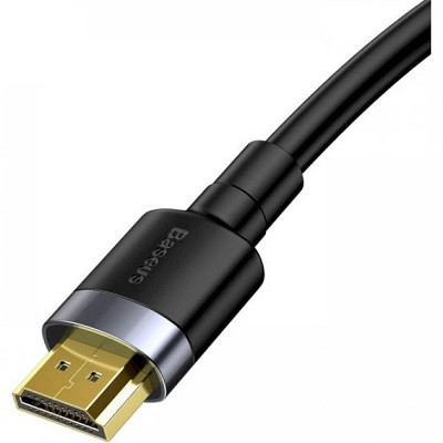 Кабель Baseus CADKLF-F01 Cafule Adapter Cable 4KHDMI (M) To 4KHDMI (M) HDMI 2.0 4K@60Hz 2m черный - фото 2 - id-p175282636