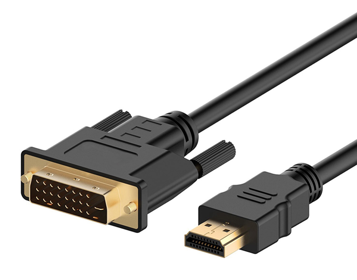 Кабель HDMI (19 pin) - DVI (dualLink 24+1 pin) 2M SiPL - фото 1 - id-p175284769