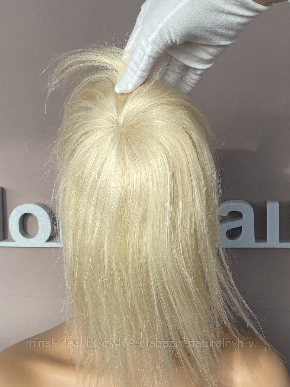Накладки из натурального волоса с чёлкой (цвет 60 Блонд ) - фото 2 - id-p175176658