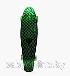 Скейтборд (пенни борд) размер 55см цвет зелёный арт 3011G