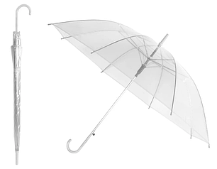 Зонт прозрачный  белый, фото 2