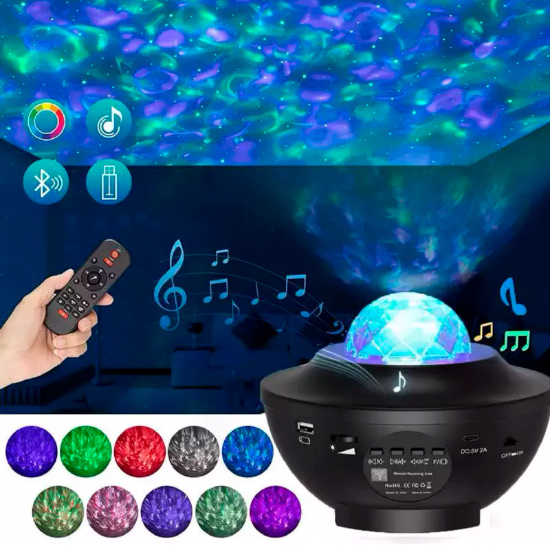 Bluetooth Ночник проектор музыкальный Starry Projector Light - фото 10 - id-p175338159