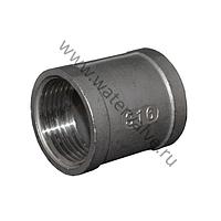 Муфта нержавеющая, сталь AISI 316 (CF8M), DN20, PN16, вн. резьба G3/4”, MGG22020
