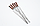 Набор кованых шампуров с деревянной ручкой (Вилка) для курицы (5 шт по 40 см), фото 3