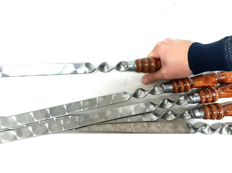 Шампур с деревянной ручкой для люля - кекаб 40 см * 20 мм - фото 2 - id-p175377809
