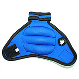 Утяжелитель-перчатка неопреновый  для рук, наполнитель стружка метал. синие1 кг(0,5+0,5), фото 3