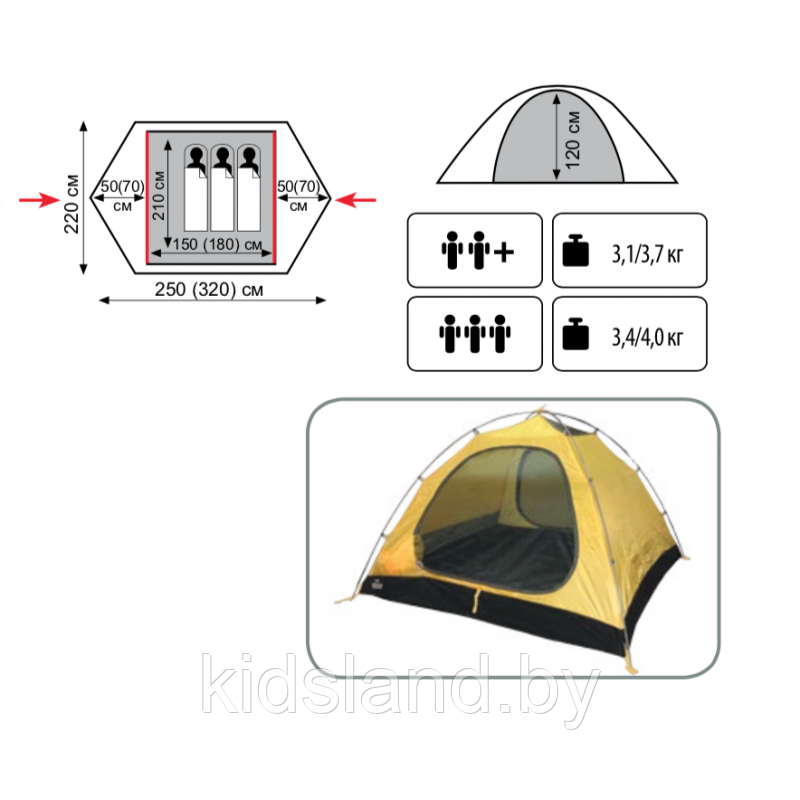 Палатка Универсальная Tramp Scout 2 (V2) - фото 2 - id-p175363951