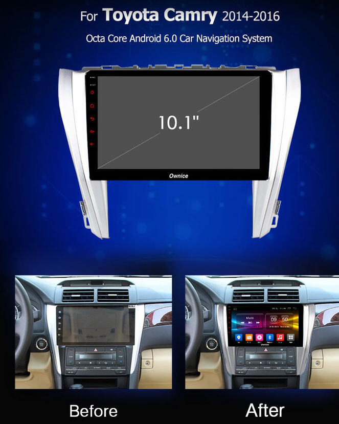 Штатная магнитола Carmedia для Toyota Camry V55 на Android 10 (6/128 +4g модем) - фото 3 - id-p175475327