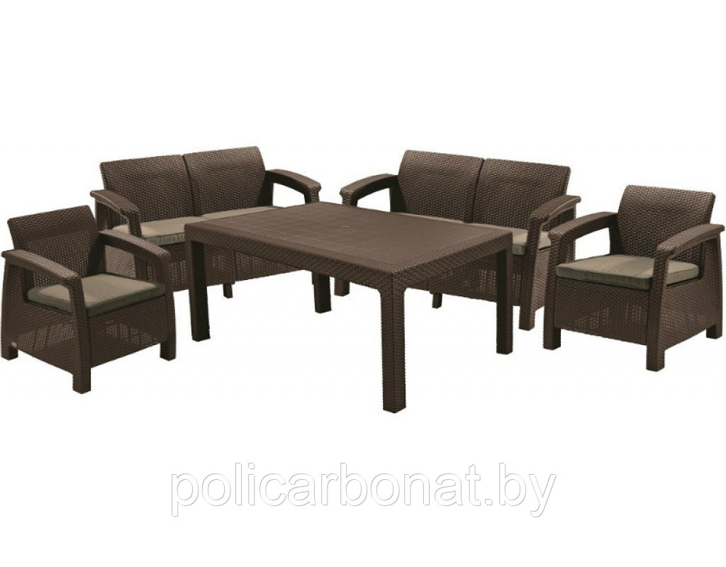 Комплект мебели Corfu Fiesta (Корфу Фиеста), коричневый - фото 1 - id-p107896447