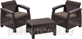 Комплект мебели Corfu Weekend Set, коричневый