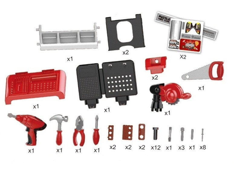 Детский набор инструментов арт. 8012 Умелые ручки (47х28х58) - фото 2 - id-p109467736