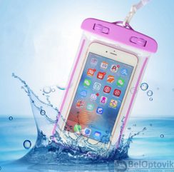 Водонепроницаемый чехол для телефона (для подводной съемки) Фиолетовый