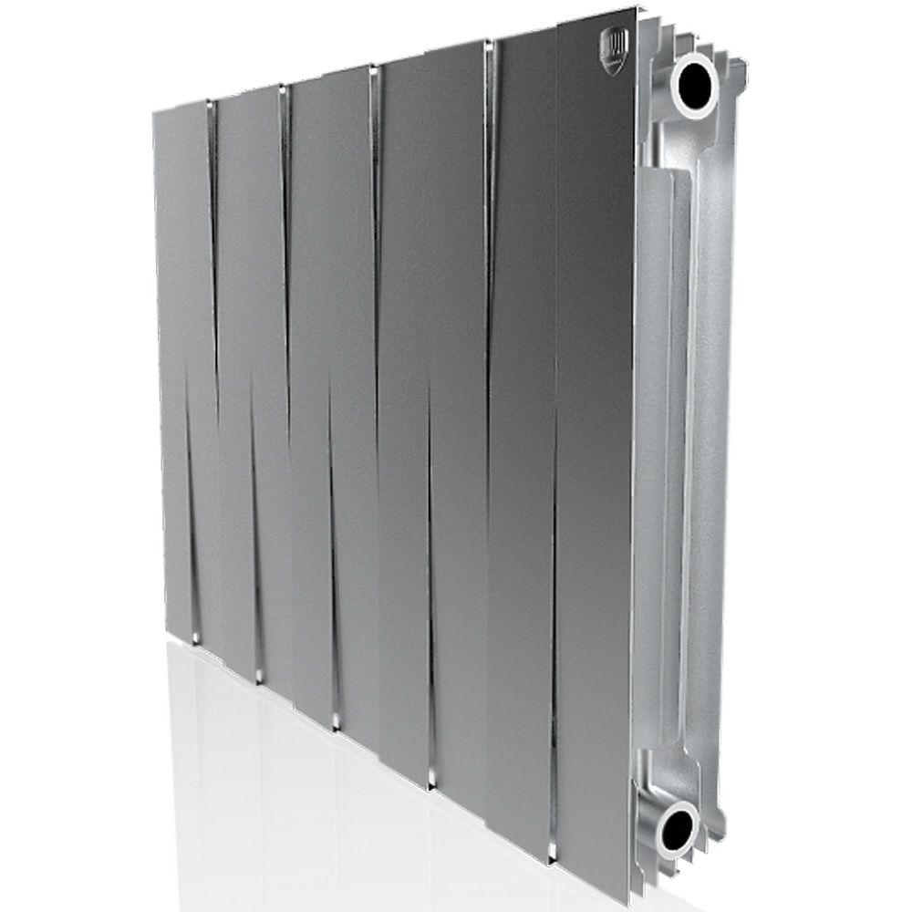Радиатор биметаллический Royal Thermo PianoForte 500 Silver Satin (10 секций) - фото 1 - id-p175374540