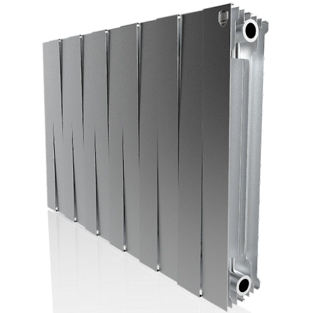 Радиатор биметаллический Royal Thermo PianoForte 500 Silver Satin (12 секций) - фото 1 - id-p175374541