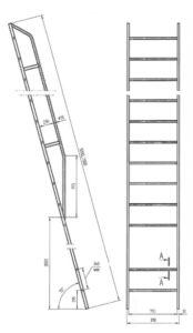 Лестница односекционная приставная алюминиевая ЛПА - фото 1 - id-p99283533