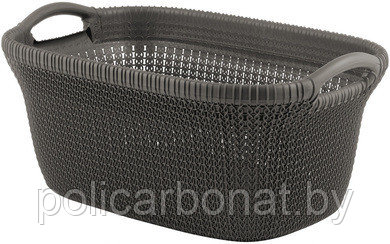 Корзина для глаженного белья Knit Laundry Basket Brown STD 40L, темно-коричневый - фото 1 - id-p107895942