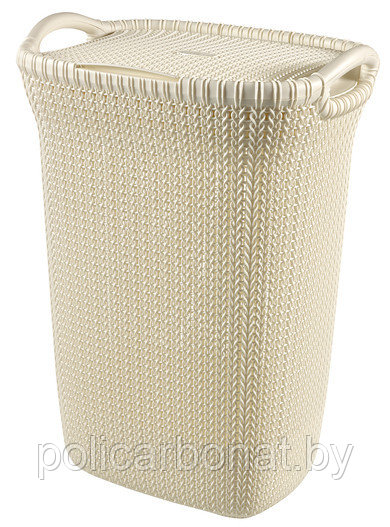 Корзина бельевая KNIT LAUNDRY HAMPER, 57л, белый