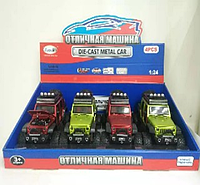 Металлическая модель Jeep в масштабе 1:24