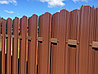 Забор из металлического штакетника (двухсторонний штакетник/двухсторонняя зашивка) высота 1,2м