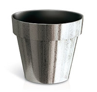 Горшок пластиковый Cube chrome silver - CHROME SILVER