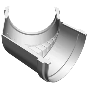 Угловой элемент 135˚ водосточной системы DOCKE Premium