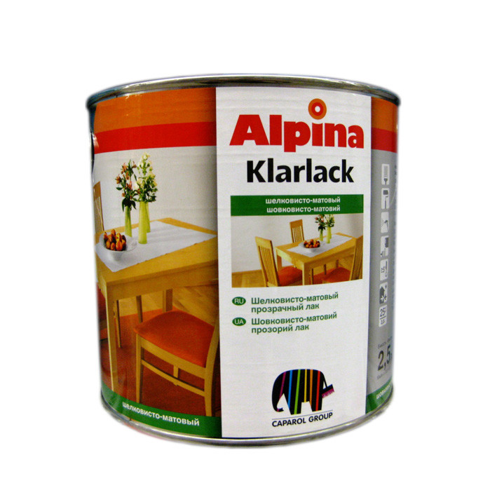 Лак Alpina «Klarlack Seidenmatt».Защитное покрытие для древесины и металла. - фото 1 - id-p61677914