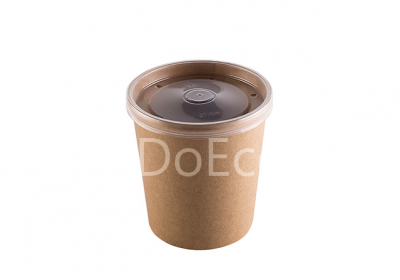 Упаковка для супов, каш, мороженого ECO SOUP ECONOM 8/12/16/26, с пластиковой крышкой - фото 1 - id-p87708618