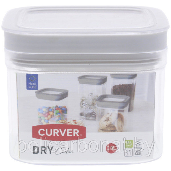 Емкость для сыпучих продуктов Dry Cube 0.8L, серый - фото 2 - id-p107896267