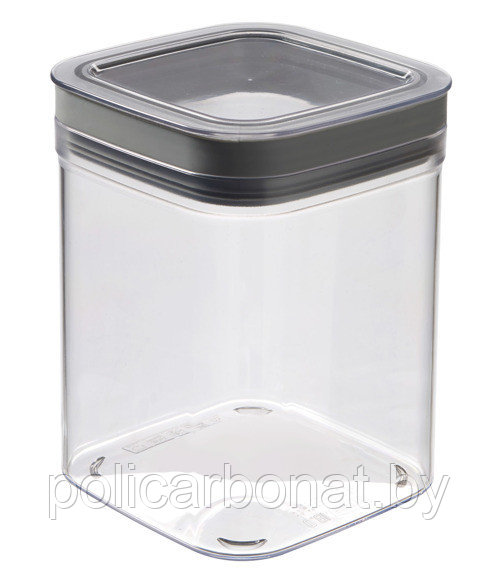 Емкость для сыпучих продуктов Dry Cube 1.3L, серый - фото 1 - id-p107896268
