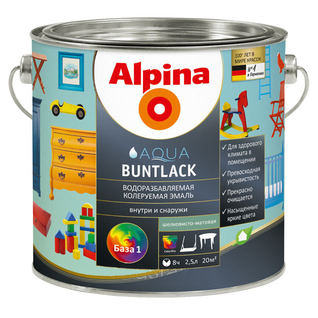 Alpina «Buntlack Base 1» Эмаль алкидная универсальная. - фото 4 - id-p61677934
