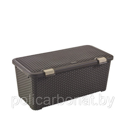 Ящик для хранения большой Rattan Style Trunk 72L, коричневый - фото 1 - id-p107896083