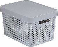 Коробка Infinity 17L + Lid Dots, серый
